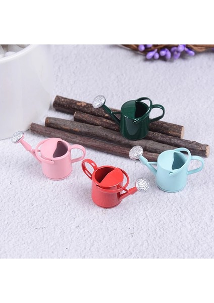 Pembe Tarzı Minyatür Mobilya Oyuncaklar Metal Sulama Tenekesi Bahçe Minyatür Dekorasyon Çocuklar Için Çocuk Bebekler Dollhouse 23*41MM Accesses (Yurt Dışından)