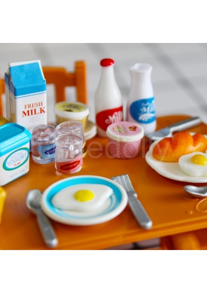 1 Tepsi ile Ekmek Tarzı Ale Sevimli Minyatür Dollhouse Kahvaltı Barbies Için Mini Gıda Oyna Pretend Pullip Bebek Evi Mutfak Seti Oyuncaklar Kızlar Için (Yurt Dışından)