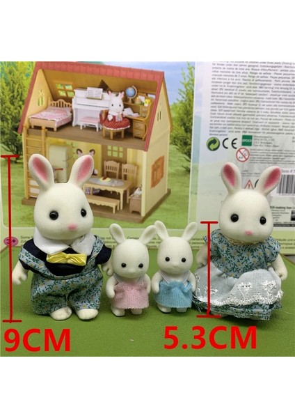 Bordo Tarzı Sylvanian Dollhouse Aileleri Hayvan Figürü Aile Aileleri Mobilya Oyuncak Evi Set Tavşanayıköpeklersincaplar (Yurt Dışından)