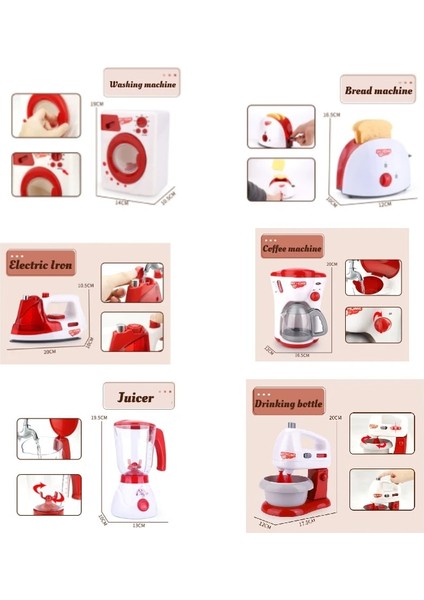 Elektrikli Demir Tarzı Ev Aletleri Çocuklar Mutfak Oyuncak Seti Blender Çocuk Tost Makinesi Elektrikli Süpürge Ocak Eğitici Mutfak Oyuncaklar Kızlar Için (Yurt Dışından) modelleri