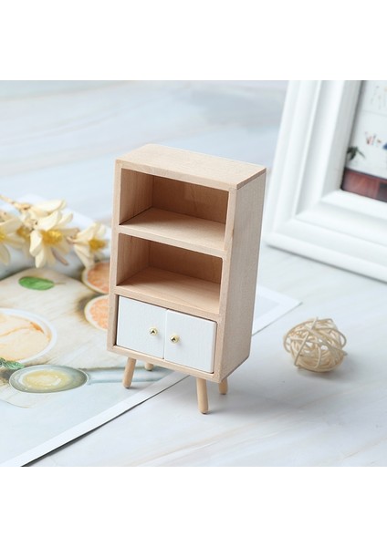 No.6 Tarzı 1 Adet Dıy Minyatür Dolap Asılı Tv Kitap Kek Komodin Dolap Raf Ayakları Dolap Modeli Dollhouse Mobilya Oyuncaklar (Yurt Dışından)
