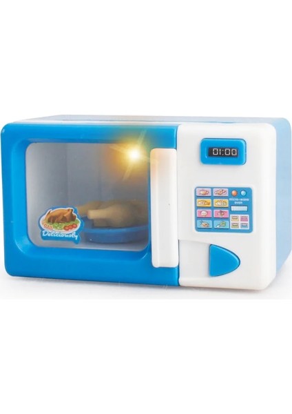 Mavi Mikrodalga Tarzı Ev Aletleri Oyna Pretend Mutfak Çocuk Oyuncakları Kahve Makinesi Tost Makinesi Blender Elektrikli Süpürge Ocak Oyuncakları Çocuk Oyuncakları (Yurt Dışından)