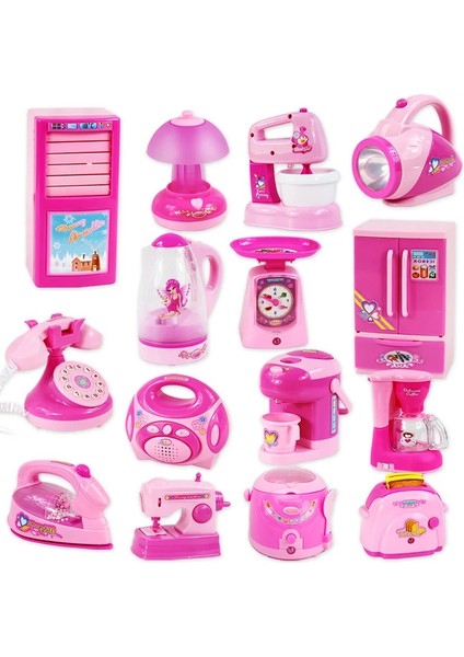 Mavi Mikrodalga Tarzı Ev Aletleri Oyna Pretend Mutfak Çocuk Oyuncakları Kahve Makinesi Tost Makinesi Blender Elektrikli Süpürge Ocak Oyuncakları Çocuk Oyuncakları (Yurt Dışından)