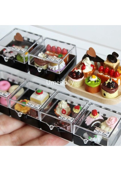 Mor Tarzı 1:6 Ölçekli Kawaii Minyatür Dollhouse Kek Dükkanı Pastane Mini Barbie Barbie Için Bjd Bebek Mutfak Aksesuarları Oyuncak (Yurt Dışından)