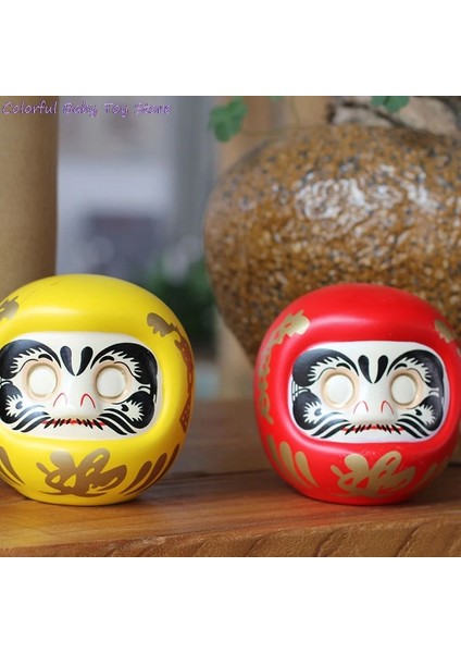 Kırmızı Stil 4 Inç Japon Seramik Daruma Bebek Şanslı Kedi Servet Süs Para Kasası (Yurt Dışından)