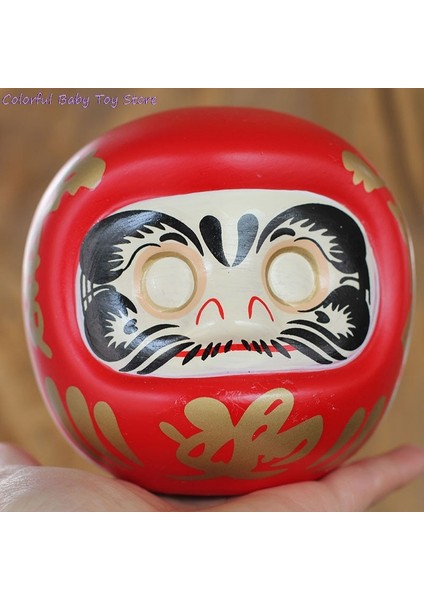Kırmızı Stil 4 Inç Japon Seramik Daruma Bebek Şanslı Kedi Servet Süs Para Kasası (Yurt Dışından)