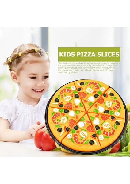 Renkli Stil 9 Adet Çocuklar Pizza Dilimleri Topingler Akşam Yemeği Mutfak Oyna Pretend Dıy Oyna Pretend Meyve Kesme Doğum Günü Pastası Mutfak Gıda Oyuncaklar Setleri (Yurt Dışından) modelleri