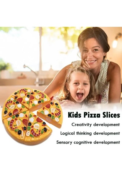 Renkli Stil 9 Adet Çocuklar Pizza Dilimleri Topingler Akşam Yemeği Mutfak Oyna Pretend Dıy Oyna Pretend Meyve Kesme Doğum Günü Pastası Mutfak Gıda Oyuncaklar Setleri (Yurt Dışından) fırsatları