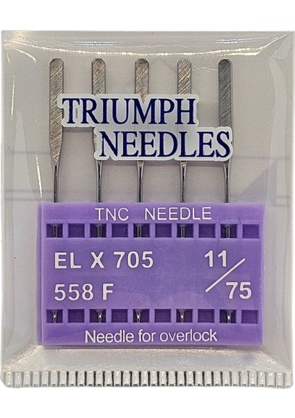 Ev Tipi Overlok Dikiş Makinesi Iğnesi / ELX705 11/75 5ADET
