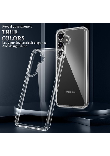 M.tk moveteck Samsung Galaxy A15 Kılıf Kamera Çıkıntılı Korumalı Yumuşak Şeffaf Silikon + 9h Ekran Koruyucu Cam 2'li Set