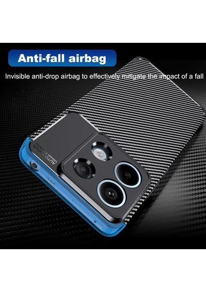 Xiaomi Redmi Note 13 Pro 4g Kılıf Kamera Korumalı Karbon Desen Görünüm Uzun Ömürlü Renk Atmaz