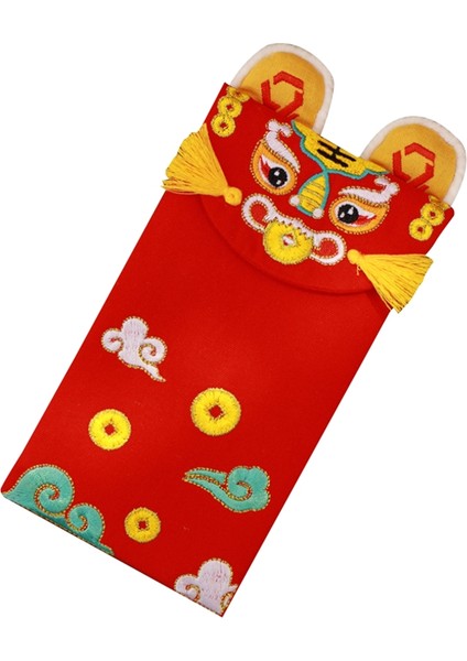 Çin Işlemeli Kaplan Şanslı Kırmızı Zarf Yaratıcı Hongbao Yeni Yıl Bahar Şenliği Doğum Günü Evlenmek Kırmızı Hediye A (Yurt Dışından)