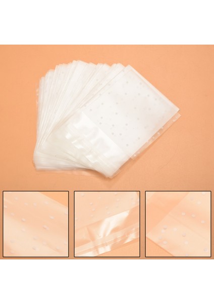 100 Adet Buzlu Sevimli Noktalar Plastik Paket Şeker Kurabiye Sabun Ambalaj Poşetleri Cupcake Sarıcı Kendinden Yapışkanlı Örnek Hediye Çantası 7 cm (Yurt Dışından)