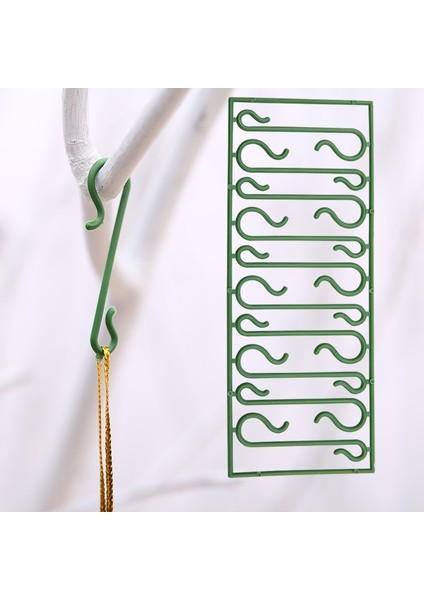 Noel Ağacı Süslemeleri, Noel Çelengi, Süs ve Işık Askıları Asmak Için 50 Paket Plastik Yeşil Biblo Kancaları (Yurt Dışından) fırsatları