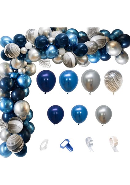 Mavi Balonlar Arch Kiti, Balon Çelenk Lacivert Balon Kemerler Erkek Erkekler Için Doğum Günü Uzay Partisi Bebek Duş Süslemeleri (Yurt Dışından)