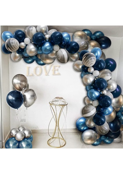 Mavi Balonlar Arch Kiti, Balon Çelenk Lacivert Balon Kemerler Erkek Erkekler Için Doğum Günü Uzay Partisi Bebek Duş Süslemeleri (Yurt Dışından)