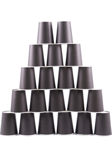 20 Kağıt Bardak (9oz) - Düz Düz Renkler Doğum Günü Partisi Sofra Takımı Ikram Hizmetleri (Siyah) (Yurt Dışından) modelleri