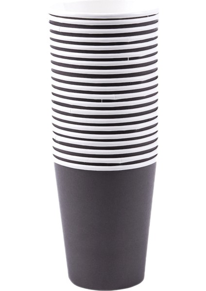 20 Kağıt Bardak (9oz) - Düz Düz Renkler Doğum Günü Partisi Sofra Takımı Ikram Hizmetleri (Siyah) (Yurt Dışından) fırsatları