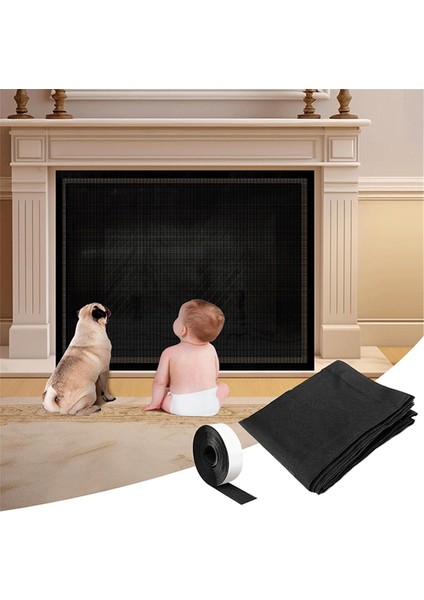 Şömine Ekranı Örgü Kapak Pvc Şömine Kapağı Kanca ve Döngüler ile Pet Geçirmez Çocuklar Için Şömine Güvenlik Kapağı 114 cm (Yurt Dışından) fiyatları