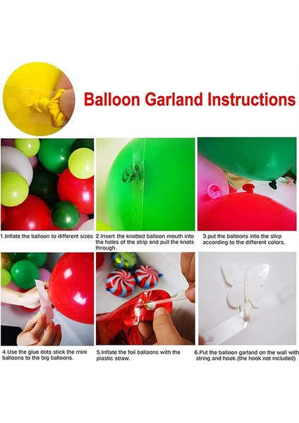 Noel BALONLARI-200PCS Parti Dekorasyonu, Şeker Balon Hediye Folyo Balon, Noel Partisi Için Noel Dekorasyon Balonu (Yurt Dışından)