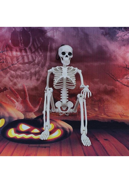 40 cm Pozlanabilir Tam Insan Iskeleti Prop Cadılar Bayramı Partisi Dekorasyon Perili Ev Sahne Mezarlık Dekor 1 Adet A (Yurt Dışından) indirimleri