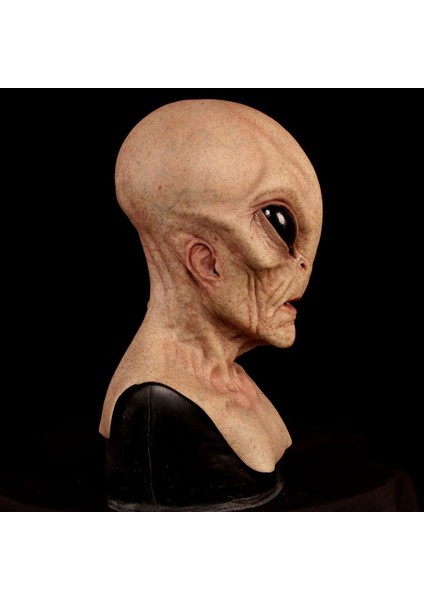 Cadılar Bayramı Ürpertici Lateks Ufo Büyük Gözler Alien Tam Kafa Parti Maskesi Yetişkinler Için Masquerade Kostüm Partisi Cosplay Uzaylı Maskesi (Yurt Dışından)