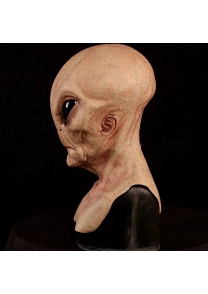 Cadılar Bayramı Ürpertici Lateks Ufo Büyük Gözler Alien Tam Kafa Parti Maskesi Yetişkinler Için Masquerade Kostüm Partisi Cosplay Uzaylı Maskesi (Yurt Dışından)