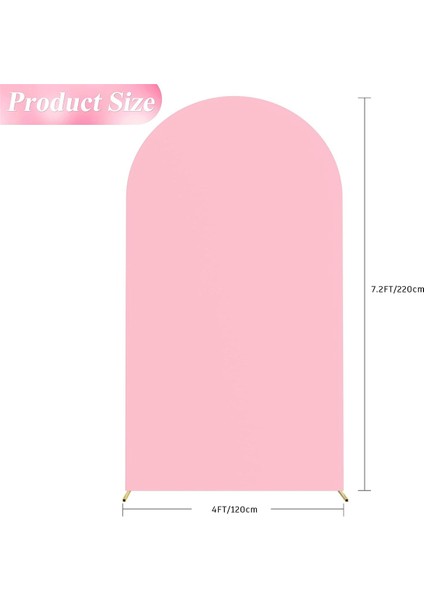 7.2ft Düğün Arch Kapak Gömme Düğün Kemer Standı Doğum Günü Partisi Ziyafet Dekorasyon Için Yuvarlak Üst Kapakları Açık Pembe (Yurt Dışından)