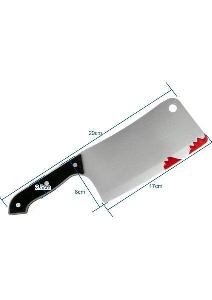 Kanlı Cleaver, Sahte Bıçaklar Gerçekçi Mutfak Cleaver Prop Cadılar Bayramı Prank Oyuncaklar Sahne Sahne Için (Yurt Dışından)