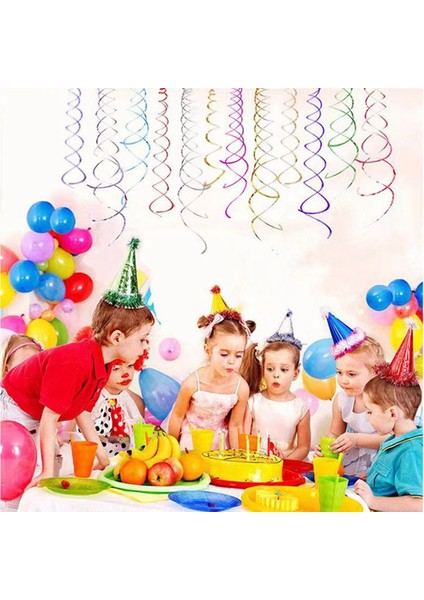 Asılı Girdap Süslemeleri Parti Tavan Süslemeleri Parti Dekorasyon Doğum Günü Dekorasyon Pvc Spiral Kolye (Gümüş) (Yurt Dışından) fiyatları