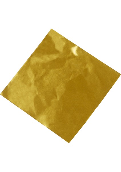 Sevimli 100 Adet Tatlılar Şeker Paketi Folyo Kağıt Çikolata Lolly Folyo Sarmalayıcılar Kare (Altın) (Yurt Dışından)