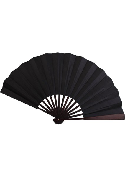 Erkekler Için Katlanır Boş El Yelpazesi Kaligrafi Yazma Dans Fanı 33CM - Siyah (Yurt Dışından)