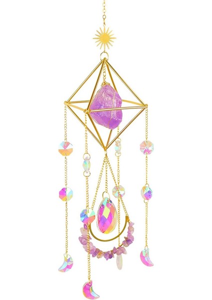 Suncatcher Kristal Boho Dekor, Mor Taş Güneş Yakalayıcı Windows Için Asılı, Yeni Eve Taşınma Manevi Hediye (Yurt Dışından)