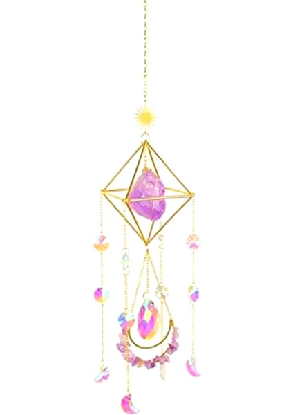 Suncatcher Kristal Boho Dekor, Mor Taş Güneş Yakalayıcı Windows Için Asılı, Yeni Eve Taşınma Manevi Hediye (Yurt Dışından)