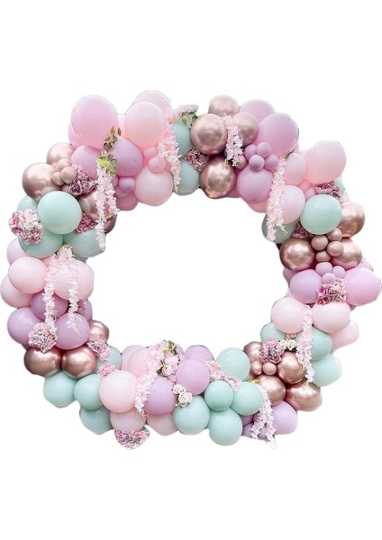 Pembe + Mavi + Şampanya Balon Garland Kiti, Düğün Doğum Günü Partisi Bebek Duş Dekorasyon Için 182 Adet Balon Kemer (Yurt Dışından)