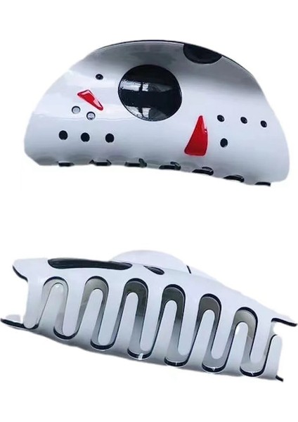 Cadılar Bayramı Saç Tokası Firkete Şapkalar Komik 10CM Maske Saç Tokası Köpekbalıkları Klip Saç Aksesuarları Kadınlar Kızlar Için Şık-B (Yurt Dışından)