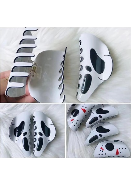 Cadılar Bayramı Saç Tokası Firkete Şapkalar Komik 10CM Maske Saç Tokası Köpekbalıkları Klip Saç Aksesuarları Kadınlar Kızlar Için Şık-B (Yurt Dışından)