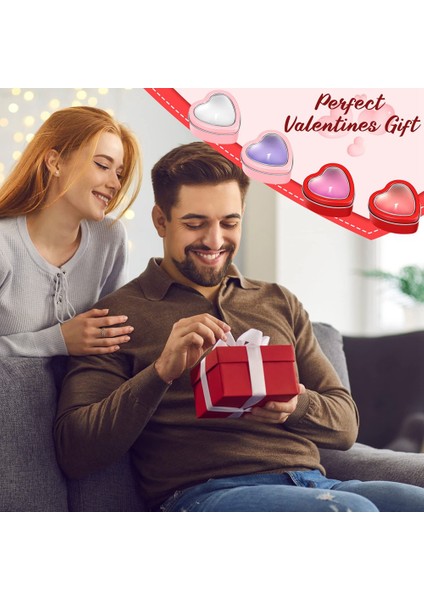 16 Pcs Kalp Şekli Metal Kapaklı Metal Teneke Kutular Metal Teneke Kutular Boş Mum Teneke Kırmızı ve Pembe Sevgililer Günü Hediye Kutuları (Yurt Dışından) fiyatları