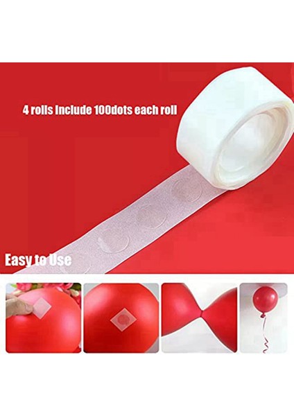 Rulo Tutkal Noktası Balon Tutkal Çıkarılabilir Yapışkan Noktalar Parti Dekorasyon Için Balonlar Için Çift Taraflı Yapışkan Bant Noktaları (Yurt Dışından)
