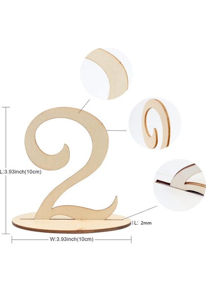 1-20 Ahşap Masa Plaka Tabanı ile Dijital Koltuk Plakası Doğum Günü Düğün Parti Dekorasyon Hediye Dekorasyon (Yurt Dışından) fiyatları