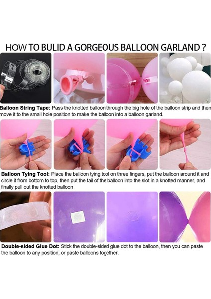 Beyaz Balon Garland Kemer Seti, 110 Adet Karışık Boyutlar Aracı ile Beyaz Balonlar, Parti Süslemeleri Düğün Için Beyaz Balon (Yurt Dışından)