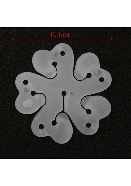10 Pcs Plastik Balon Levha Çiçek Şekli Klip Doğum Günü Partisi (Yurt Dışından)