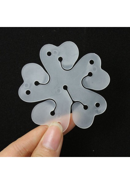 10 Pcs Plastik Balon Levha Çiçek Şekli Klip Doğum Günü Partisi (Yurt Dışından)