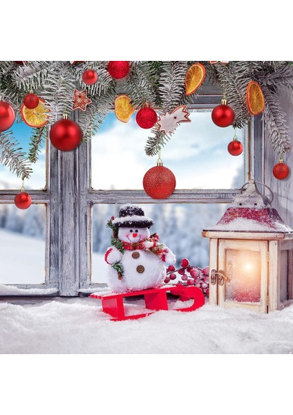 101 Adet Kırmızı Noel Topu Süsler Noel Ağacı Için, Kırılmaz Noel Ağacı Topları Dekoratif Baubles Asılı (Yurt Dışından)
