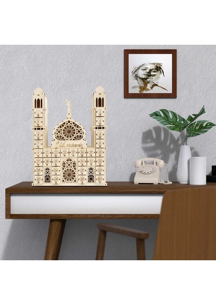 Eid Mubarak Geri Sayım Takvimi Dıy Ahşap Ramazan Dekorasyon Ahşap Küçük Şeker Hediye Çekmece Ev Partisi Dekorasyon Için 1 (Yurt Dışından) fiyatları