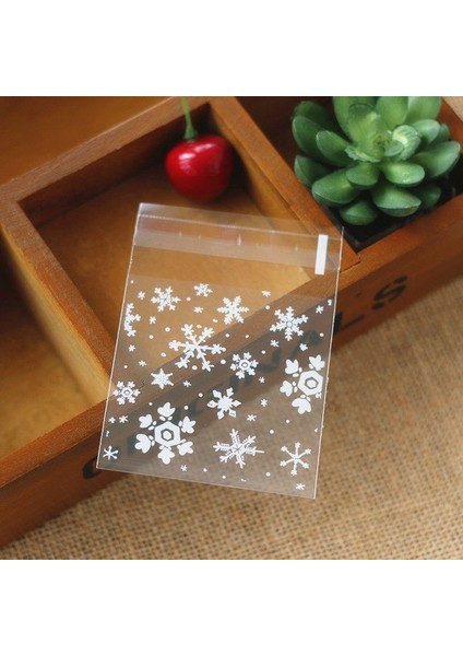 100 Adet Poşet Torbalar Kurabiye Bisküvi Noel Şekerleri Için Beyaz Kar Tanesi Ambalaj Çantası (Yurt Dışından) indirimleri