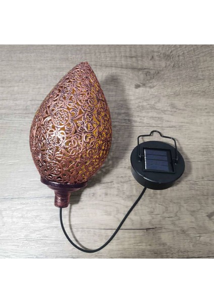 Güneş Enerjili LED Fas Asılı Fener Retro Fas Desen Projeksiyon Lambası Açık Bahçe Dekor Peri Işık Kiti (Yurt Dışından)