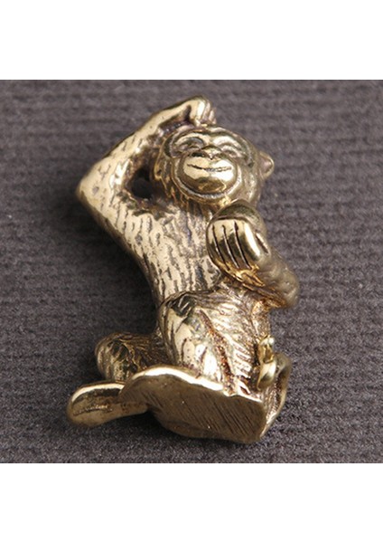 Bronz Mini Maymun Heykeli Maymun Heykeli Peyzaj Aksesuarları, Çay Masası, Masa Antika Küçük Bronz Eşya (Yurt Dışından)
