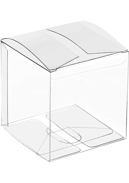50 Adet Şeffaf Plastik Kutular Hediyeler Için Pvc Ambalaj Kutusu Hediye Paketleme Şeffaf Şeker Kutusu Düğün Hediye Kutuları Parti Iyilik (Yurt Dışından)