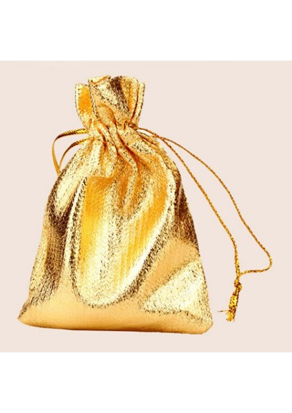 25 Adet Ipli Dokunmamış Kumaş Vual Takı Favor Düğün Şekeri Hediye Kese Çanta (Altın) (Yurt Dışından) modelleri